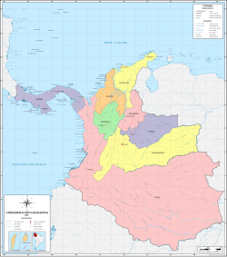 Mapa de la Gran Colombia