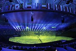 Escena artística de la ceremonia de apertura de Río 2016