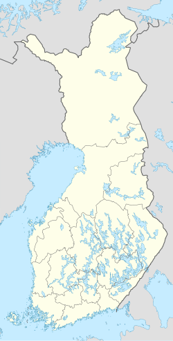 Mapa que muestra la ubicación de Turku en Finlandia