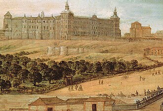 Pintura del siglo XVII del Real Alcázar de Madrid