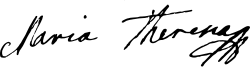 Firma autógrafa de María Teresa de Habsburgo