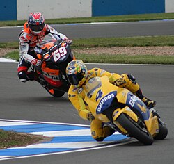 Competidores en un Gran Premio de Motociclismo de velocidad
