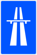 Señal de autopista en España
