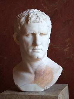 Busto de Marco Vipsanio Agripa en el Museo del Louvre, en París