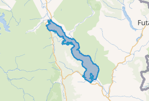 Mapa detallado de la zona del lago Yelcho