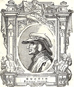 Retrato estilizado de Duccio di Buoninsegna