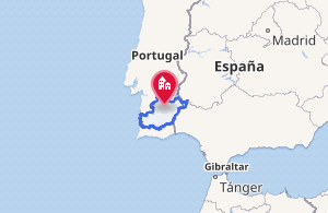 Mapa que muestra la localización geográfica del distrito de Beja en Portugal.