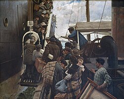 Emigrantes, pintura de Ventura Álvarez Sala de 1908