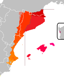 Mapa general de los dialectos del catalán