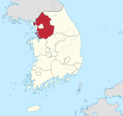 Localización detallada de Gyeonggi
