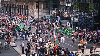 Logo y datos generales del Maratón de Londres