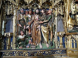 Prendimiento de Jesús en el retablo mayor de la Cartuja de Miraflores