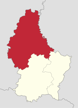 Localización del distrito de Diekirch en Luxemburgo