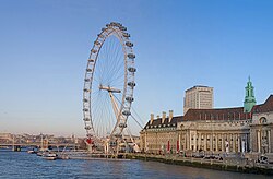 El London Eye situado en South Bank, Londres