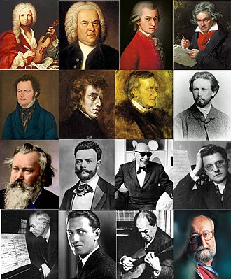 Montaje de compositores clásicos