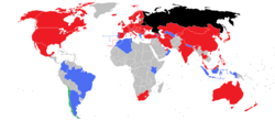 Mapa de miembros de la IIHF