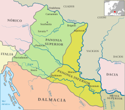 División de Pannonia en Superior e Inferior