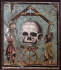 Mosaico de la Rueda de la Fortuna en el Museo Arqueológico Nacional de Nápoles