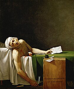 La muerte de Marat, pintura de Jacques-Louis David