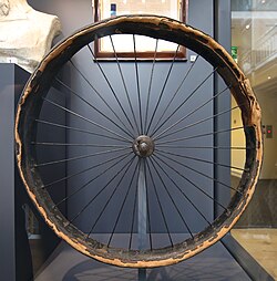 Primer neumático de Dunlop en el Museo Nacional de Escocia.