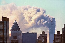 Colapso de la Torre Sur del World Trade Center.