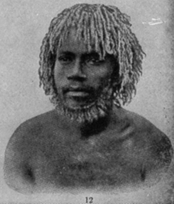 Imagen antigua de un habitante de la isla