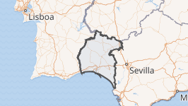 Mapa de la provincia de Huelva