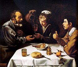 Almuerzo de campesinos por Diego Velázquez