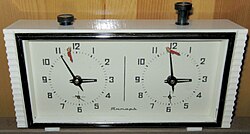Reloj de ajedrez analógico