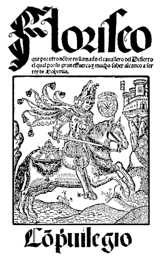 Portada histórica del libro Floriseo con la mención de privilegio real