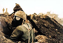 Soldado iraní durante la Guerra Irán-Irak