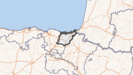 Mapa de la provincia de Guipúzcoa