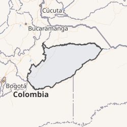 Mapa de ubicación de Casanare en Colombia