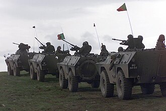 Vehículos blindados en Bosnia