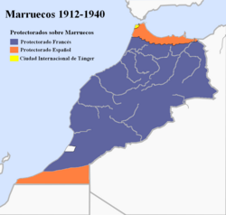 División de Marruecos tras el Tratado de Fez de 1912