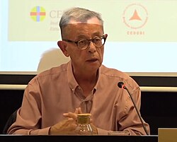Ángel Bahamonde durante una conferencia en noviembre de 2019