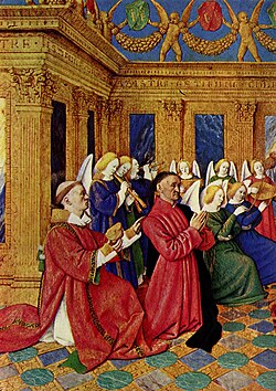 Ilustración del Libro de horas de Étienne Chevalier conservado en el Museo Condé de Chantilly