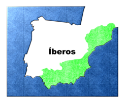 Mapa de la expansión de los íberos en la península ibérica