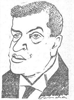 Retrato de Solana en el periódico La Voz