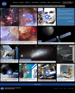 Página de inicio de nasa.gov en el año 2015