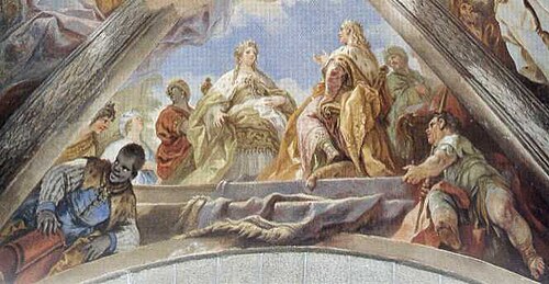 Salomón y la Reina de Saba en la Bóveda de la Basílica de El Escorial