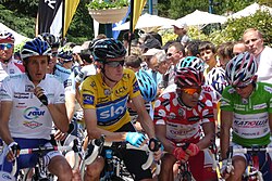 Maillots de los líderes en el Critérium del Dauphiné 2011