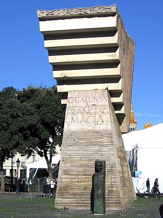 Vista general del Monumento a Francesc Macià en Barcelona