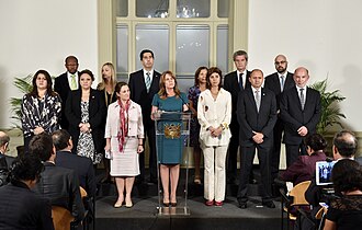 Representantes diplomáticos del Grupo de Lima reunidos en el Palacio de Torre Tagle en Perú.