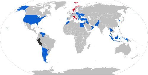 Mapa de operadores globales del F-16