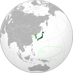 Mapa del Imperio del Japón en 1930