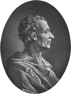 Retrato de Charles Louis de Secondat, barón de Montesquieu.