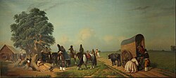 Un alto en el campo, obra pintada por Prilidiano Pueyrredon en 1861.