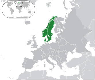 Representación de la expansión vikinga y la geografía del norte de Europa