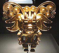 Colgante tairona de tumbaga